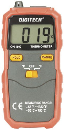 Digitech Digital Thermometer,K Type Thermocouple -50 to +750 Celsius QM1602