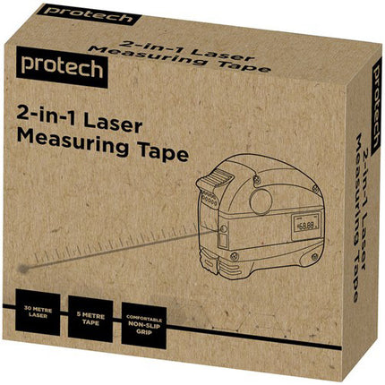 Protech 30m Laser Distance Meter with 5m Tape Measure QM1627