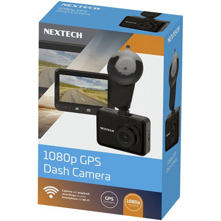 Nextech 1080p GPS Dash Camera with 2.18cm LCD and Wi-Fi QV3848