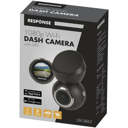 Response 1080p Wi-Fi Dash Camera with GPS QV3865