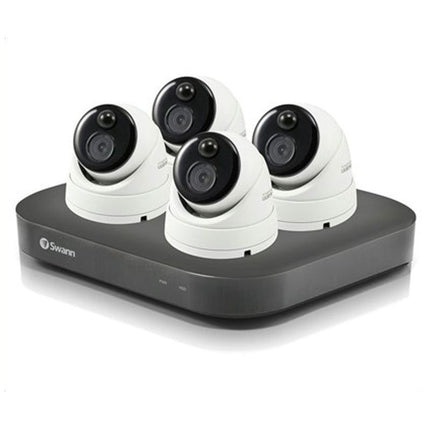 Swann 8 Channel 4K DVR Kit, 4 x 4K PIR Dome Cameras QV9053 SWDVK-855804D