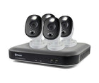 Swann 4CH 4K DVR Kit, 4xPIR Bullet Cams,Warning Spots QV9094 SWDVK-455804WL-AU