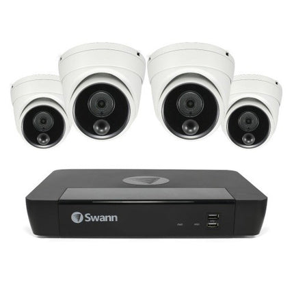 Swann 8CH 4K NVR Kit with 4 x 4K PIR Dome Cameras QV9095 SWNVK-886804D-AU