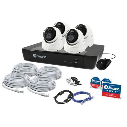 Swann 8CH 4K NVR Kit with 4 x 4K PIR Dome Cameras QV9095 SWNVK-886804D-AU