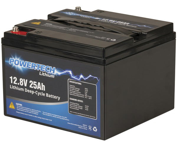Powertech 12.8V 25Ah Lithium Deep Cycle Battery SB2213
