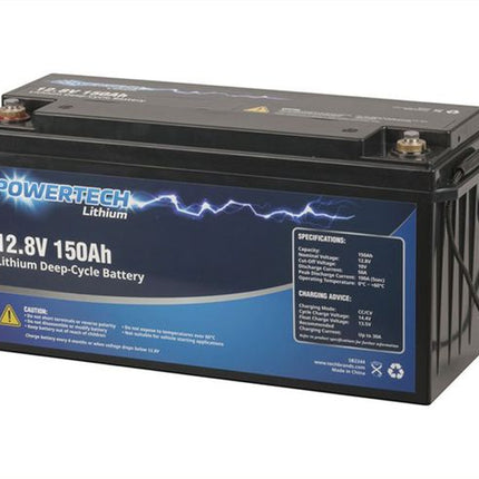 Powertech 12.8V 150Ah Lithium Deep Cycle Battery SB2244