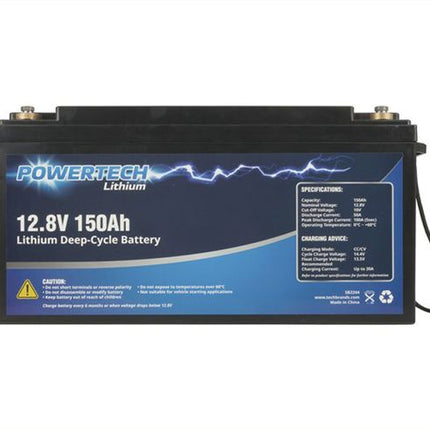 Powertech 12.8V 150Ah Lithium Deep Cycle Battery SB2244