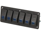 6 Way Illuminated Blue Rocker Switch Panel SZ1925