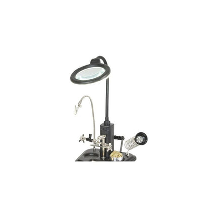 Digitech PCB Holder,LED Light,Magnifier+3rd Hand,Solder Iron Stand TH1989