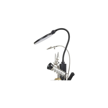 Digitech PCB Holder,LED Light,Magnifier+3rd Hand,Solder Iron Stand TH1989