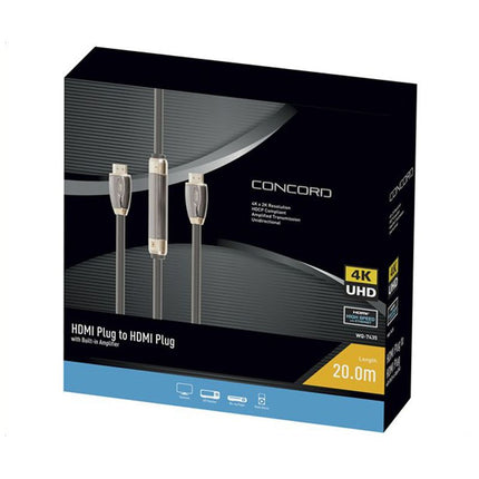 Concord 20m Amplified HDMI Cable, Ethernet WQ7435 CCH20B4K-A