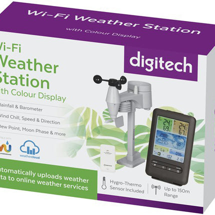 Digitech Wireless Digital Weather Station, Colourful LCD Display and WiFi • XC0436