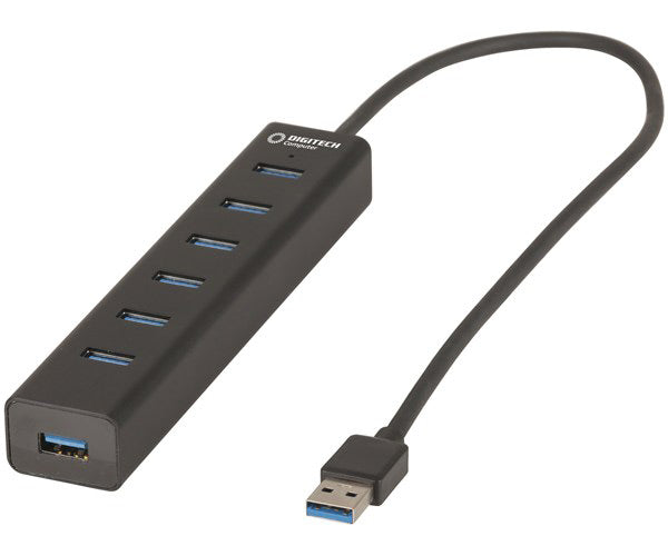 Digitech USB 3.0 7 Port Slimline Hub XC4957