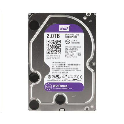 Western Digital Purple 89mm 2TB Surveillance HDD 64M SATA3 XC5682 WD20PURX