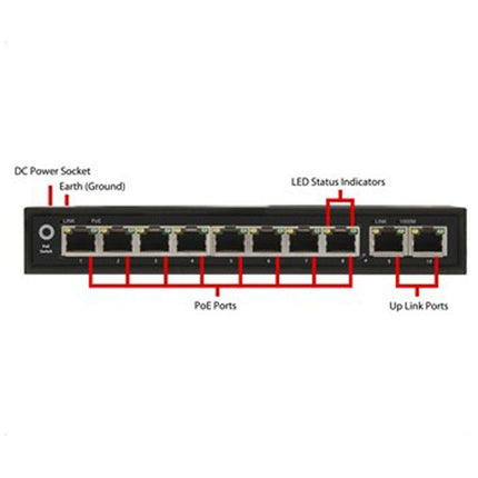 Digitech 10 Port Gigabit PoE Network Switch YN8049