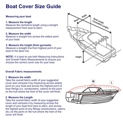 Oceansouth Runabout Boat Cover, 5.6-5.9m MBE535 MA203-12
