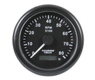 Tachometer, 0-8000 RPM, 10cm, Black Background, MGG110