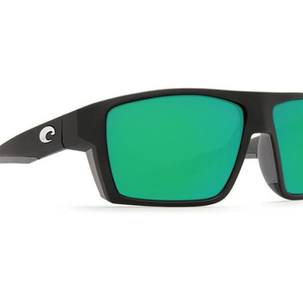 Costa Bloke Sunglasses, Black, Grey Frame, Green Mirror Lens BLK 124 OGMGLP