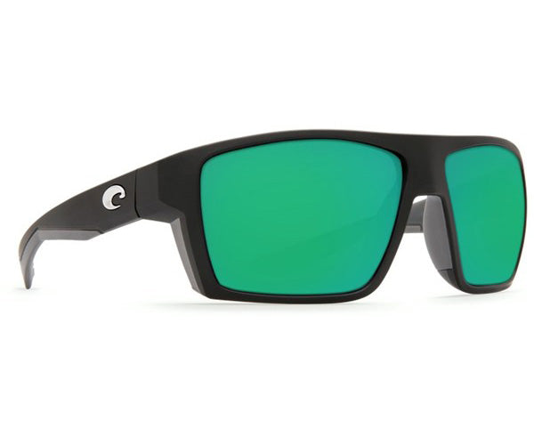 Costa Bloke Sunglasses, Black, Grey Frame, Green Mirror Lens BLK 124 OGMGLP