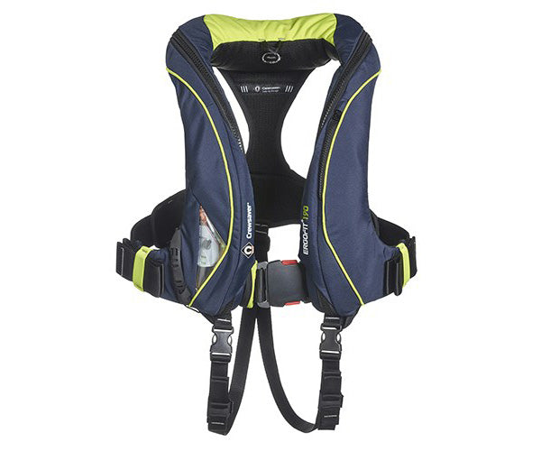 Crewfit ErgoFit+ 190N PFD, Automatic Inflator, Navy/Lime Hammar MSE242 JERG17