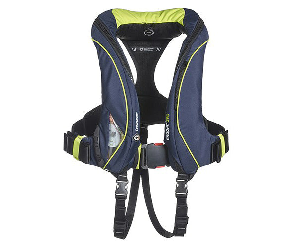 Crewfit ErgoFit+ 290N PFD, Automatic Inflator, Navy/Lime Hammar MSE244 JERG19