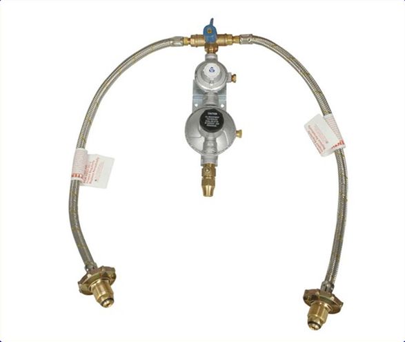 Gas Regulator Kit, Two Bottles,Dual Stage Regulator,Hose RGC420