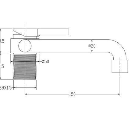 Dometic Hot and Cold Mixer Fold Down Tap TCE552 DM-WT01