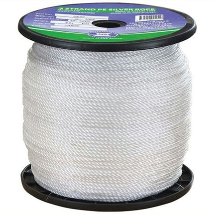Polyethyleneene Silver Rope,16mm,3Strand,100m Roll TRA030