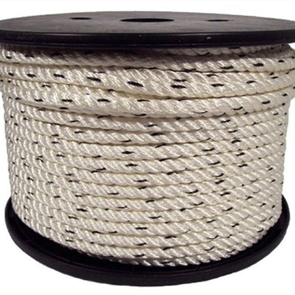 CLEARANCE: Nylon 3 Strand Rope, 8mm, 1300kg Breaking Strain, 100m Roll TRA110